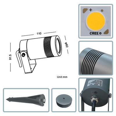 IP65 LED Landschaftslicht 10W 2700k 3000k Architekturlampe Fecade Gartenbeleuchtung mit Basis oder Spitze
