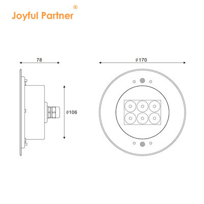 Neue Ankunft IP68 Wasserdicht Edelstahl 316L Unterwasserlampen 6W Weiß LED Unterwasserlampe