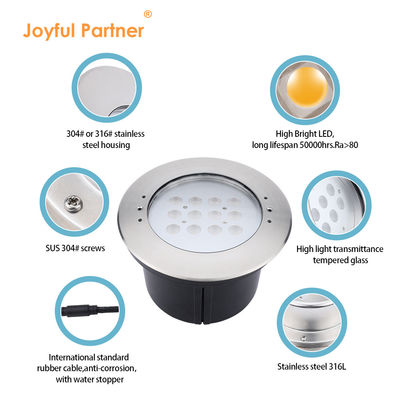 Fabrik-direkte IP68 wasserdicht Edelstahl 316L Unterwasserlampen 12W LED