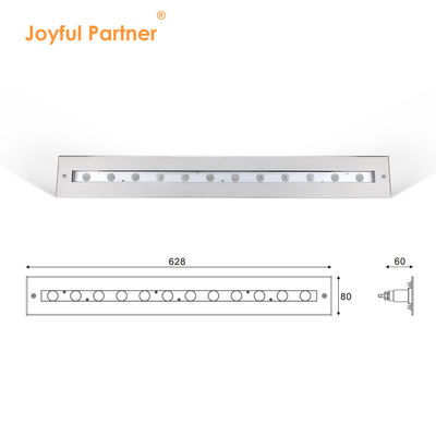 Unterwasser-Linearlicht Rechteckform mit asymmetrischem Strahl IP68 SS316L Material
