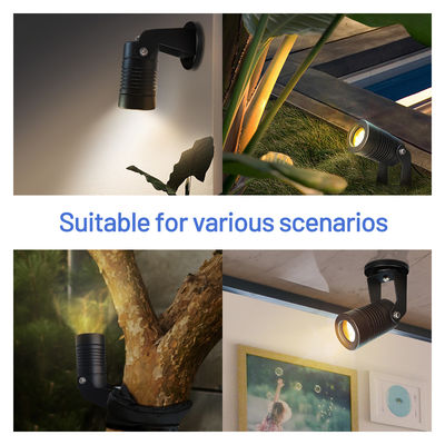 Außenbeleuchtung kleiner LED-Gartenscheinwerfer mit Spitze oder Aluminium-Basis