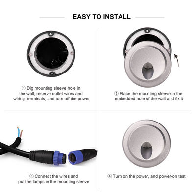 1W Aluminium Gehäuse Außenwand LED Lichter Flur LED Treppenlicht mit IP65 Wasserdichtheit