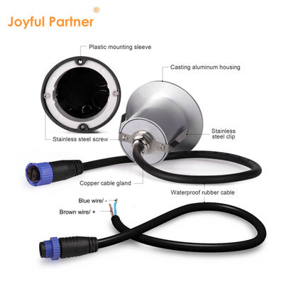 12VDC / 24VDC Moderne Guss Aluminium Gehäuse Runde Form IP65 Garten Außenwandlicht