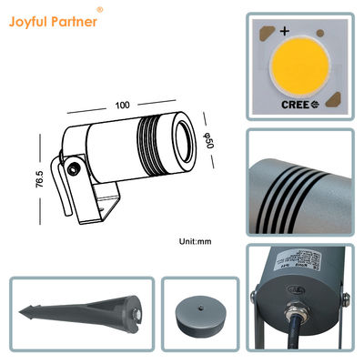 2024 Neue Aluminiumkarosserie IP66 Wasserdicht Niederspannung 6W CREE COB 12V LED Spike Lichter Für Gehweg