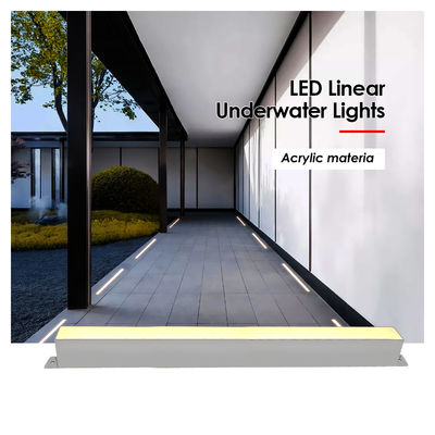Lineare Poolbeleuchtung IP68 Außen DC24V 316 Edelstahl LED-Linienbalkenlampe Kaltweiß