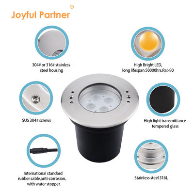 LED Unterwasserpoolscheinwerfer 4W 8W 12W 24VDC IP68 Wasserdicht Edelstahl 316 RGB 3in1 für Schwimmbäder