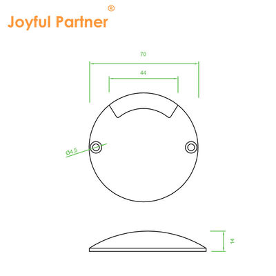 Einseitige Ansicht Eingegrabene Lampe Mini Größe LED Ultra-dünn H14MM DC24V SMD LED Wasserdicht Für Gehweg