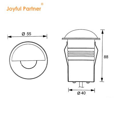 Vergrabene Led-Untergrundleuchte IP67 LED 12V-24VDC Niederspannung 1W 3W Boden mit Glas