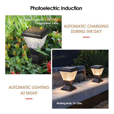 LED Solar Hoflicht IP65 Außenwasserdicht 3,5W 2200mAh Anti-UV Material Kunststoff mit PC-Objektiv für Veranda Weg