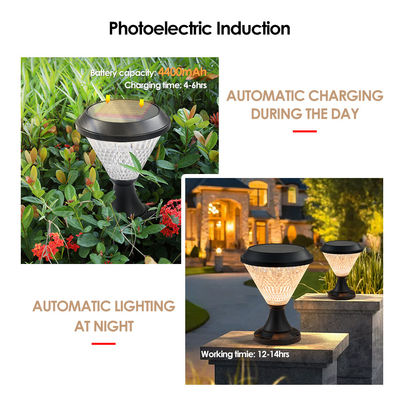 Solar-Bollard-Leuchten ABS-Material Polykristalline Sloar-Panels Epistar SMD DIA245mm IP65 APP Steuerung Wasserdicht