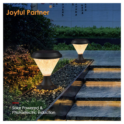 Solar-Bollard-Leuchten ABS-Material Polykristalline Sloar-Panels Epistar SMD DIA245mm IP65 APP Steuerung Wasserdicht