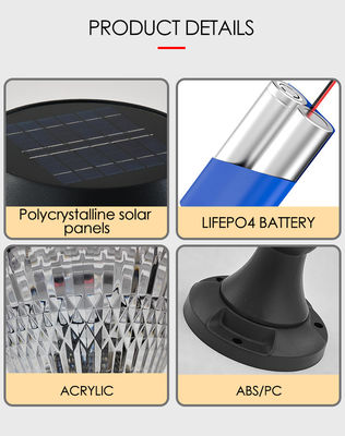 Solarenergie für den Garten Outdoor-Licht ABS-Material Epistar SMD DIA 245mm IP65 APP kontrolliert Europäischer Stil