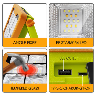 IP65 Wasserdichtes LED Solararbeitslicht 5054 Epistar LED 1000LM mit 7500mAh Akku