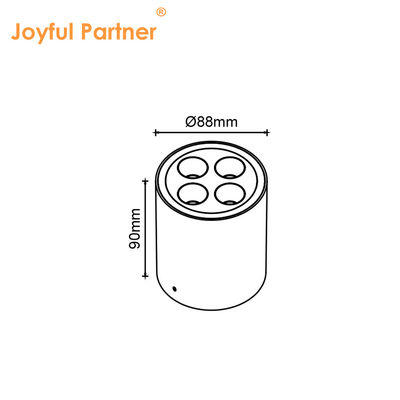 Außen-Innendecken IP65 8w Oberflächenmontierte Zylinderform kühl Weiß 4000K LED-Uplights CE ROHS-Zertifikat