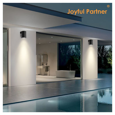 Außenwandleuchte Gießaluminium IP65 Wandmontage Zylinder Design mit gehärtetem Glas