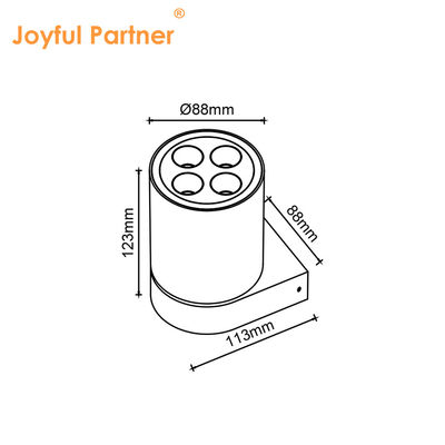 Moderne Außenwandbeleuchtung 8W 3000K Warme weiße Außenbeleuchtung für Haustür