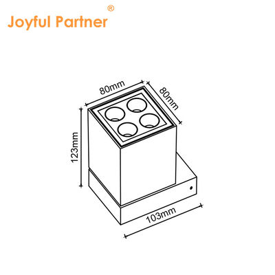 Außen-Innen-Wand-LED-Leuchte Quadrat 8W DC 24v Warmweiß SMD LED Gießwerk Aluminium Gehäuse Multifunktionsbalkenwinkel