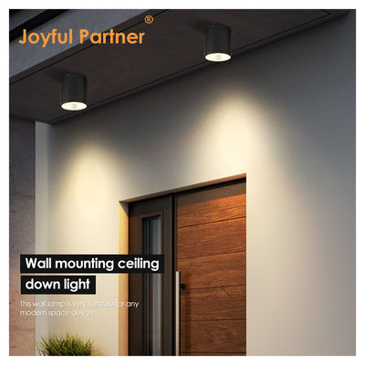 Außenwerbliche Wandlampe mit Zylinderlampe Schwarz LED nach unten gerichtete Spalte Außengartenlampe Cree COB Led 15W 3500k