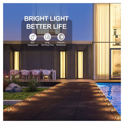 IP67 Ultra-dünne eingebettete Inground-Uplight 12V 24V wasserdichte Deckleuchte eingebettete Bodenlampe