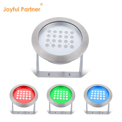 Edelstahl IP68 LED Unterwasserleuchten 40W Warmweiß Einfarbiges Teichlicht für Party Schwimmbad Zuhause Garten