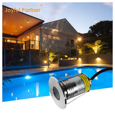 Mini-LED-Schwimmbad-Unterwasserlicht Edelstahl 316 12V/24V DC Warmweiß