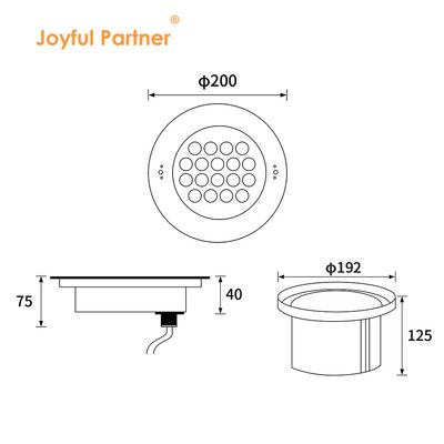 Led-Poolleuchten Unterwasser RGBW IP68 SS316 DIA200mm Wasserdicht CE Rohs IP68 Mehrfarbig DC24V