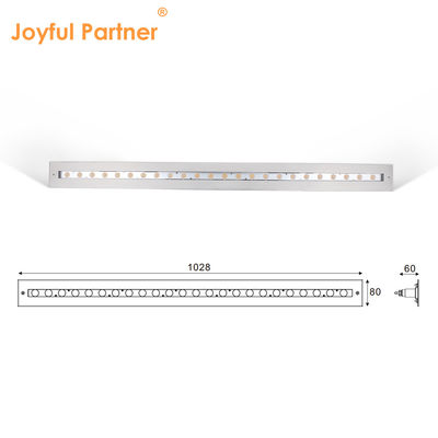 IP68 Unterwasser-Liniarlicht Edelstahl 316 24W LED DALI Dimmbar mit Kunststoff-Einbauhülle