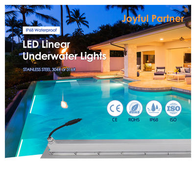 IP68 Unterwasser-Liniarlicht Edelstahl 316 24W LED DALI Dimmbar mit Kunststoff-Einbauhülle