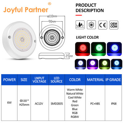 Unterwasser-Schwimmbad-LED-Leuchten mit IP68-Farbwechsel AC12v eingebauter Kontantstrombetreiber