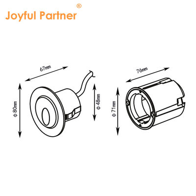 1W Aluminium Gehäuse Außenwand LED Lichter Flur LED Treppenlicht mit IP65 Wasserdichtheit