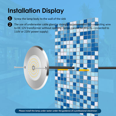 316 Edelstahl Unterwasserlampe IP68 Schwimmen SMD LED Konstantenstrom Antrieb mit garantierter Qualität