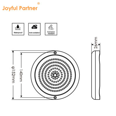 Par56 Außen-Schwimmbad-Harz gefüllt SMD 2835 135PCS AC12V RGBW 10w hochwertige Stahl