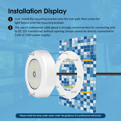 Schwimmbadleuchten Led 6W 18W 35W 42W Synchronisierte RGB Farbwechselharz gefüllt