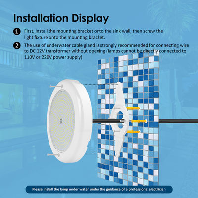LED PAR56 Poolleuchten AC12V 35W IP68 Wasserdicht SMD 2835 LED Warmweiß Für Schwimmbad