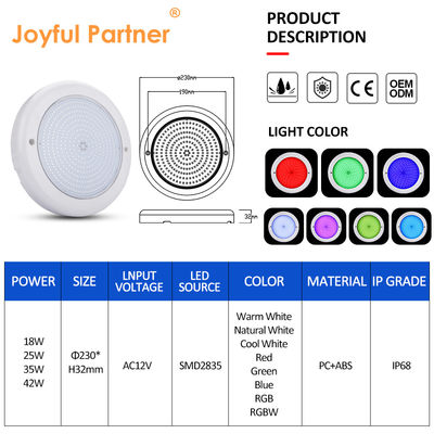 Joyful Pool Lichter 12v AC Upgrade SMD Chip RGB Farbe IP68 Alle PC Ein Set Design für Beton Pool
