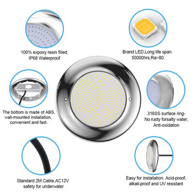 Joyful Pool Lichter 12v AC Upgrade SMD Chip RGB Farbe IP68 All in einem Set Design für Beton Pool