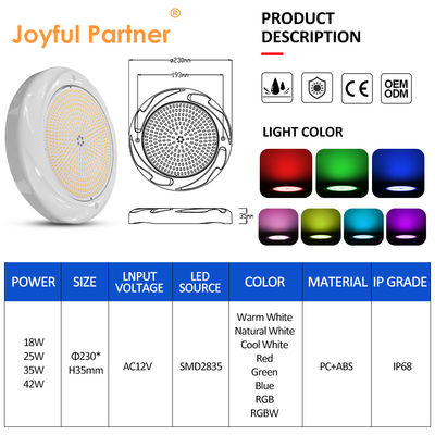 42 Watt LED-Schwimmbad-Leuchte 230*35mm ABS-Material IP68 wasserdicht