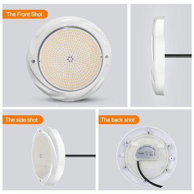 LED-Schwimmbadlicht Unterwasserlampe DIA230*35mm ABS-Material IP68 42W Oberflächenmontiert