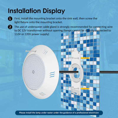 Wandmontierte Led-Poollicht 260*40mm AC12V 42w Fernbedienung mit ABS-Gehäuse Moderner Stil