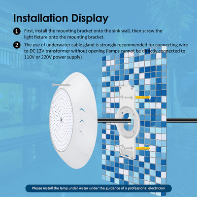 18W Par56 LED-Schwimmbad Oberflächengestützte Led-Unterwasserbeckenleuchten AC 12V RGB für Waterscape-Gärten