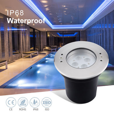 LED Unterwasserpoolscheinwerfer 4W 8W 12W 24VDC IP68 Wasserdicht Edelstahl 316 RGB 3in1 für Schwimmbäder