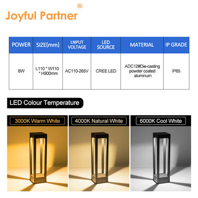 New Style Wasserdichte LED Garten Lawn Lamp CREE Led 8W mit Strom beschichtet Aluminium AC 110-285V Einfarbig
