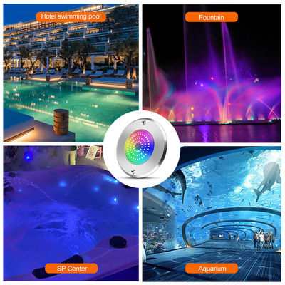 Par 56 RGB LED Schwimmbadleuchte 6W 10W 18W 25W 35W 42W ultraflach 7,5 mm superdünn harzgefüllt AC 12V Spannung SMD LED mit SS316L Material