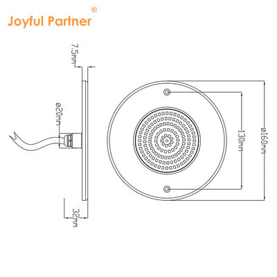 Harz gefüllter Poollichtreflector 160mm DC12V 10W Vollkunststoff SMD2835 108pcs RGBW Farbe Konstante Spannung