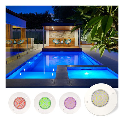 Harz gefüllter Poollichtreflector 160mm DC12V 10W Vollkunststoff SMD2835 108pcs RGBW Farbe Konstante Spannung