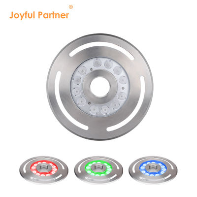 Outdoor IP68 DMX RGB 24V Tauchfähige 9X3W LED Unterwasser-Fontäne Tanzlicht Edelstahl 316L mit Durchmesser 285mm