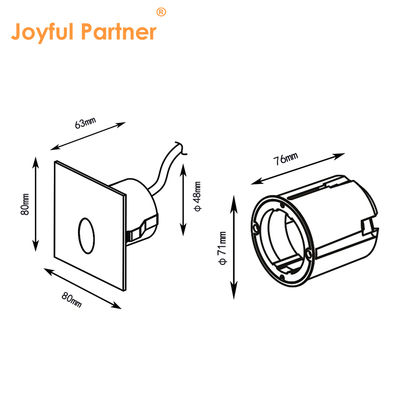 Rundes LED-Treppenlicht 1W 2W Gießaluminium Gehäuse Wand für den Außenkorridor montiert