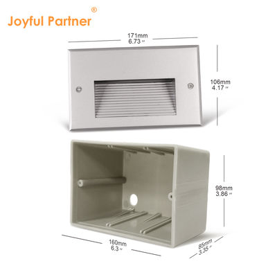 Neue rechteckige 3W SMD LED Stufenleuchten 170*106mm AC100-240V IK10 Außenbereich Weiße Farbe