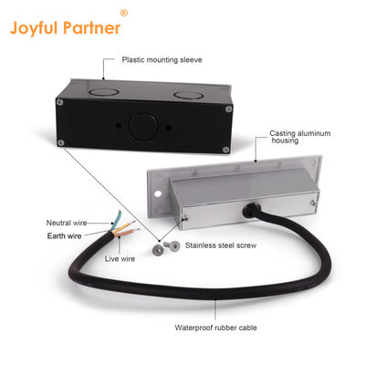 Außen Einbau Trittstufenleuchte Eingebettet IP65 Stufenlicht Außenbeleuchtung 3W SAMSUNG SMD5630 DC24v