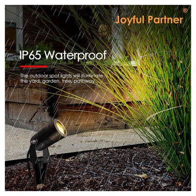 Joyful Partner LED Gartenstrahler Outdoor 6W COB DC12V/DC24V 3000K Warmweiß für Gehweg Gartenpfad